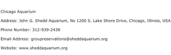 Chicago Aquarium Address Contact Number