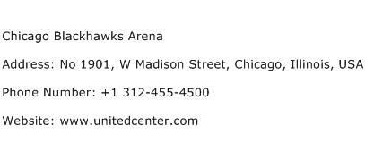 Chicago Blackhawks Arena Address Contact Number