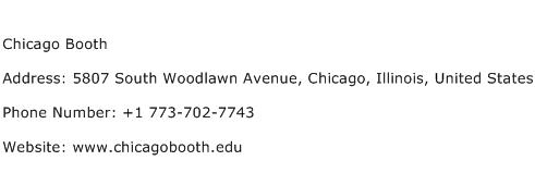 Chicago Booth Address Contact Number
