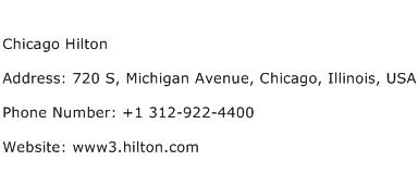Chicago Hilton Address Contact Number
