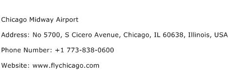 Chicago Midway Airport Address Contact Number