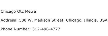 Chicago Otc Metra Address Contact Number