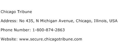 Chicago Tribune Address Contact Number
