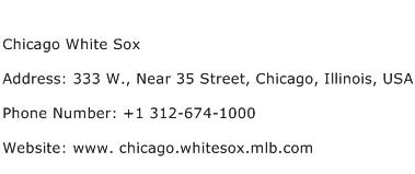 Chicago White Sox Address Contact Number