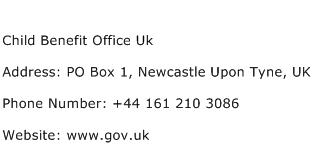 Child Benefit Office Uk Address Contact Number