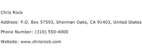 Chris Rock Address Contact Number