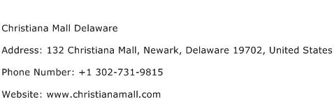 Christiana Mall Delaware Address Contact Number