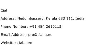 Cial Address Contact Number