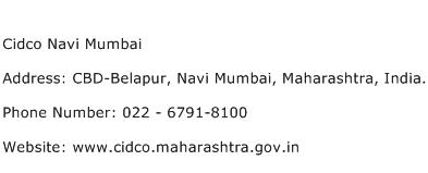Cidco Navi Mumbai Address Contact Number