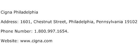 Cigna Philadelphia Address Contact Number