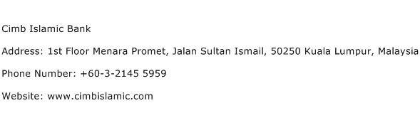 Cimb Islamic Bank Address Contact Number