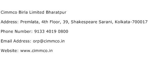 Cimmco Birla Limited Bharatpur Address Contact Number