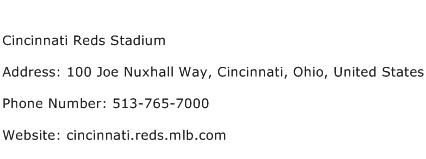 Cincinnati Reds Stadium Address Contact Number