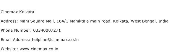 Cinemax Kolkata Address Contact Number