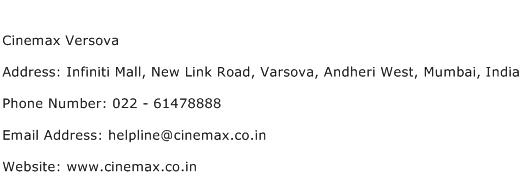 Cinemax Versova Address Contact Number