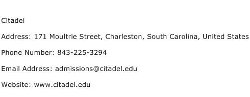 Citadel Address Contact Number