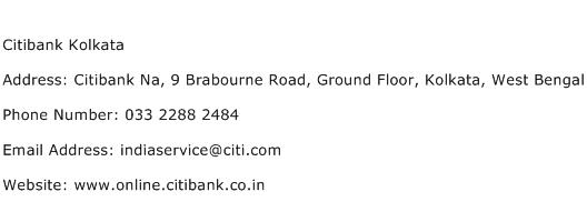 Citibank Kolkata Address Contact Number