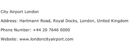 City Airport London Address Contact Number