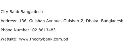City Bank Bangladesh Address Contact Number