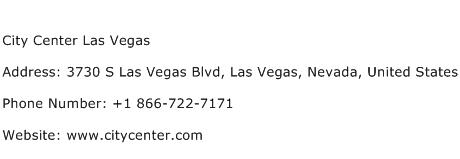 City Center Las Vegas Address Contact Number