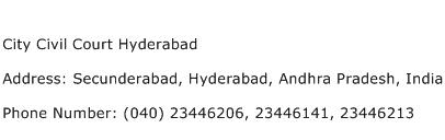 City Civil Court Hyderabad Address Contact Number
