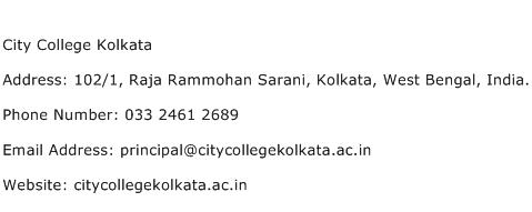 City College Kolkata Address Contact Number