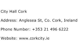 City Hall Cork Address Contact Number
