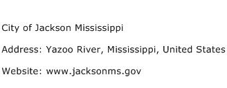 City of Jackson Mississippi Address Contact Number