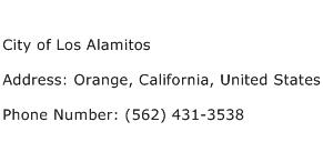 City of Los Alamitos Address Contact Number