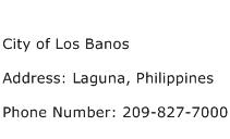 City of Los Banos Address Contact Number