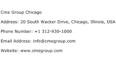 Cme Group Chicago Address Contact Number