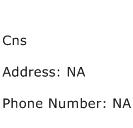 Cns Address Contact Number