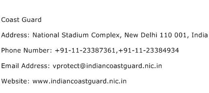 Coast Guard Address Contact Number