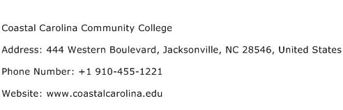 Coastal Carolina Community College Address Contact Number