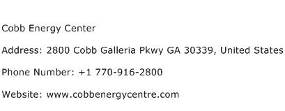 Cobb Energy Center Address Contact Number