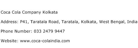 Coca Cola Company Kolkata Address Contact Number