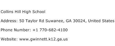 Collins Hill High School Address Contact Number