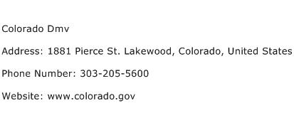 Colorado Dmv Address Contact Number