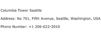 Columbia Tower Seattle Address Contact Number