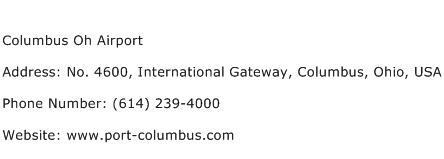 Columbus Oh Airport Address Contact Number