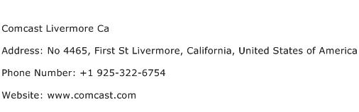 Comcast Livermore Ca Address Contact Number