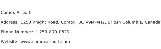 Comox Airport Address Contact Number