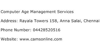 Computer Age Management Services Address Contact Number