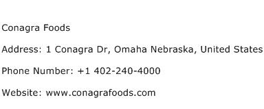 Conagra Foods Address Contact Number