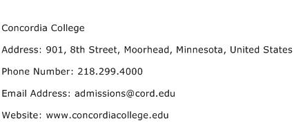 Concordia College Address, Contact Number of Concordia College