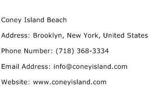 Coney Island Beach Address Contact Number