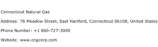 Connecticut Natural Gas Address Contact Number