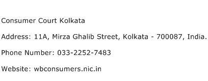 Consumer Court Kolkata Address Contact Number