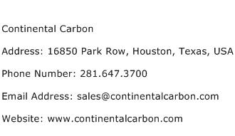 Continental Carbon Address Contact Number