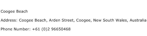 Coogee Beach Address Contact Number